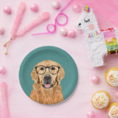 ヒップスターのゴールデン・リトリーバー ペーパープレート (パーティー)