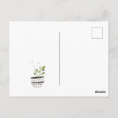 ヒップスターのサボテンのプリントありがとう ポストカード (裏面)