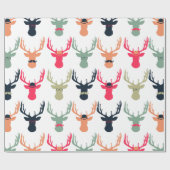 ヒップスターのシカの包装紙 ラッピングペーパー (フラット)