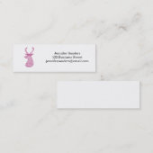 ヒップスターのシカの種族のプリント-ピンク スキニー名刺 (正面/裏面)