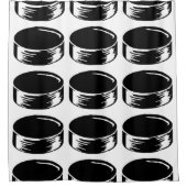 ヒップスターのシャワー・カーテンのアイスホッケー用パックパターン シャワーカーテン (正面)