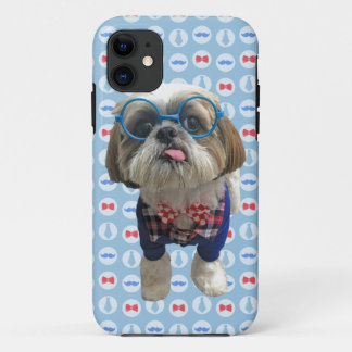 ヒップスターのシーズー（犬）のTzu犬 iPhone 11 ケース