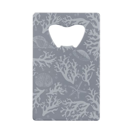 ヒップスターのスタイルの珊瑚礁 クレジットカード栓抜き (正面)