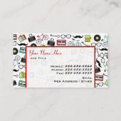 ヒップスターのテーマの名刺 名刺 (裏面)