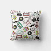 ヒップスターのテーマの枕 クッション (正面)