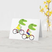 ヒップスターのディーノ空白のなカード カード (黄色い花)