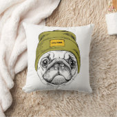 ヒップスターのパグ|それはクールです クッション (ブランケット)