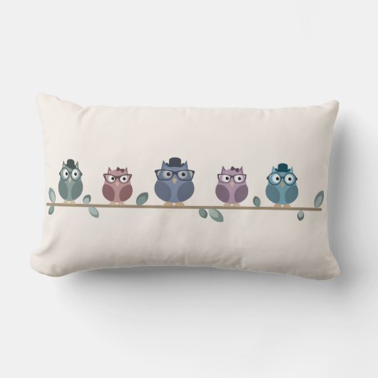 ヒップスターのフクロウの装飾用クッション ランバークッション (正面)