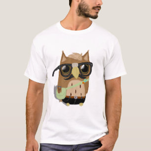 ヒップスターのフクロウのTシャツ Tシャツ