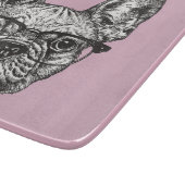 ヒップスターのブルドッグ カッティングボード (角)