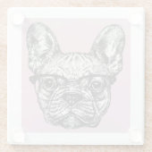 ヒップスターのブルドッグ ガラスコースター (裏面)