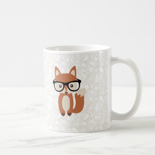 ヒップスターのベビーのキツネw/Glasses コーヒーマグカップ (右)