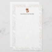 ヒップスターのベビーのキツネw/Glasses 便箋 (正面/裏面)