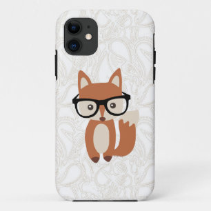 ヒップスターのベビーのキツネw/Glasses iPhone 11 ケース