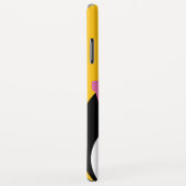 ヒップスターのペンギン-かわいい漫画の黄色のピンク Case-Mate iPhoneケース (裏面/右)