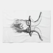 ヒップスターのヤギ キッチンタオル (横)