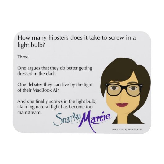 ヒップスターのユーモア マグネット (横)