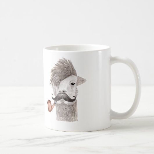ヒップスターのラマのマグ コーヒーマグカップ (右)