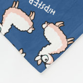 ヒップスターのラマの狂気 フリースブランケット (角)