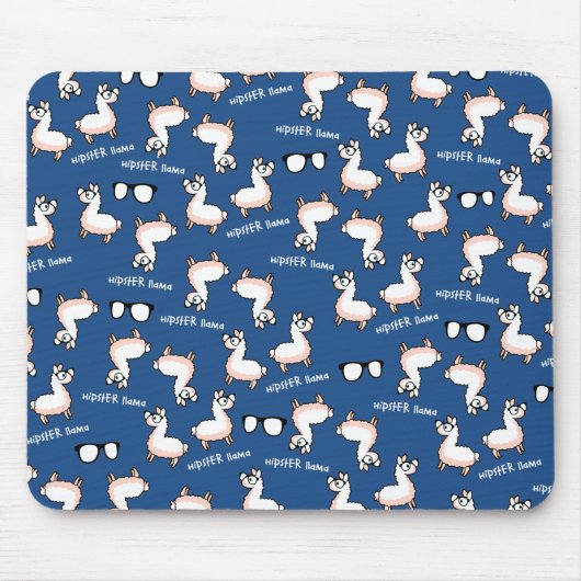 ヒップスターのラマの狂気 マウスパッド (正面)