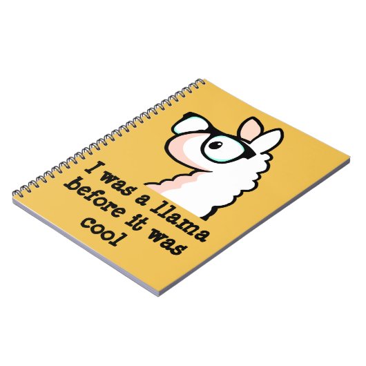 ヒップスターのラマ ノートブック (左側)