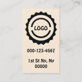 ヒップスターのロゴのバッジ 名刺 (裏面)