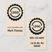 ヒップスターのロゴのバッジ 名刺 (正面/裏面)