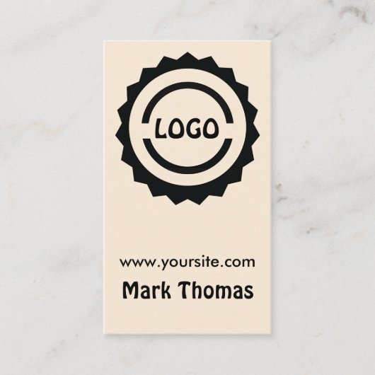 ヒップスターのロゴのバッジ 名刺 (正面)