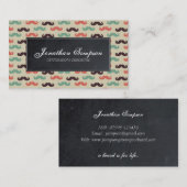 ヒップスターのヴィンテージの理容師のひげの名刺 名刺 (正面/裏面)