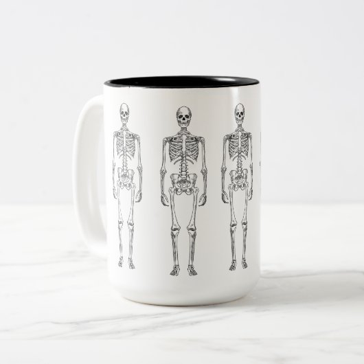 ヒップスターのヴィンテージの骨組15のozのツートーンマグ ツートーンマグカップ (正面左)