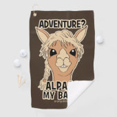 ヒップスターの冒険のアルパカ私のバッグのしゃれ ゴルフタオル (インサイチュ)