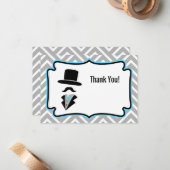 ヒップスターの口ひげの小さい人はノート感謝していしています ノートカード (正面/裏面インサイチュ)