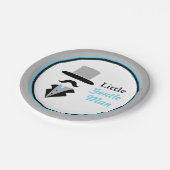 ヒップスターの口ひげの紳士の男の赤ちゃんのシャワー ペーパープレート (アングル)