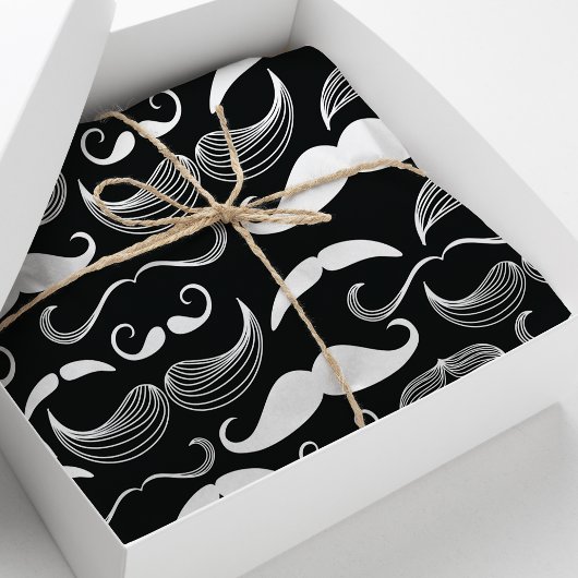 ヒップスターの口ひげ模様 薄葉紙