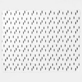 ヒップスターの口ひげ黒の任意のカスタム色 フリースブランケット (正面(横))