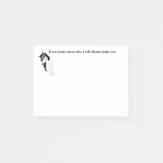 ヒップスターの子猫は判断します ポストイット (正面)