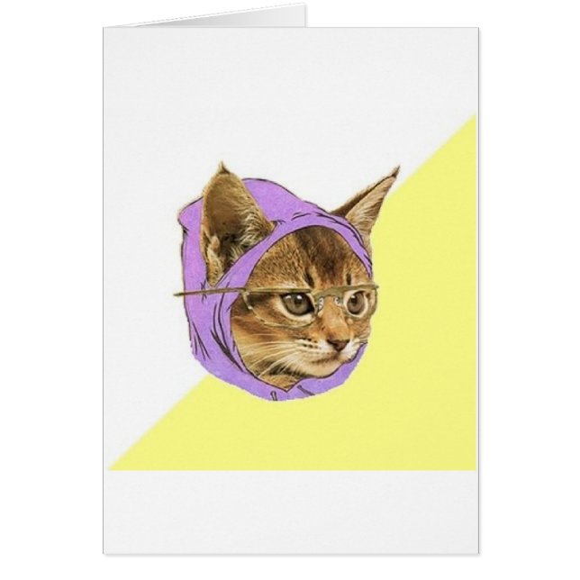 ヒップスターの子猫猫のアドバイス動物のミーム (正面)