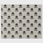 ヒップスターの帽子および髭 ラッピングペーパー (フラット)