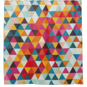 ヒップスターの幾何学的な三角形パターン-夏色 シャワーカーテン (正面)