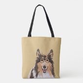 ヒップスターの愛犬家のための荒いコリーのトートバック トートバッグ (裏面)