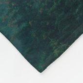 ヒップスターの森に覆われた霧の多いヴィンテージ フリースブランケット (角)