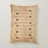 ヒップスターの素朴なリネン矢 アクセントクッション (裏面(縦))