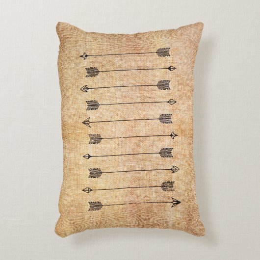 ヒップスターの素朴なリネン矢 アクセントクッション (正面(垂直))