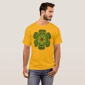 ヒップスターの花メンズTシャツ Tシャツ (正面フル)