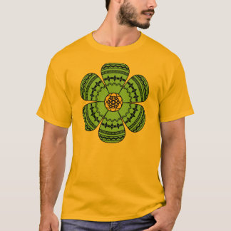 ヒップスターの花メンズTシャツ Tシャツ