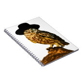 ヒップスターの賢いフクロウのステッカー ノートブック (右側)