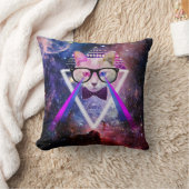 ヒップスターの銀河系猫 クッション (ブランケット)