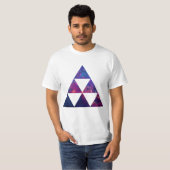 ヒップスターの銀河系/宇宙の三角形 Tシャツ (正面フル)