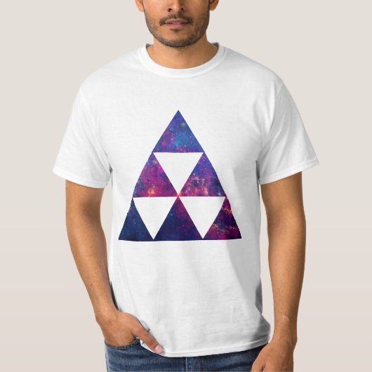 ヒップスターの銀河系/宇宙の三角形 Tシャツ (正面)