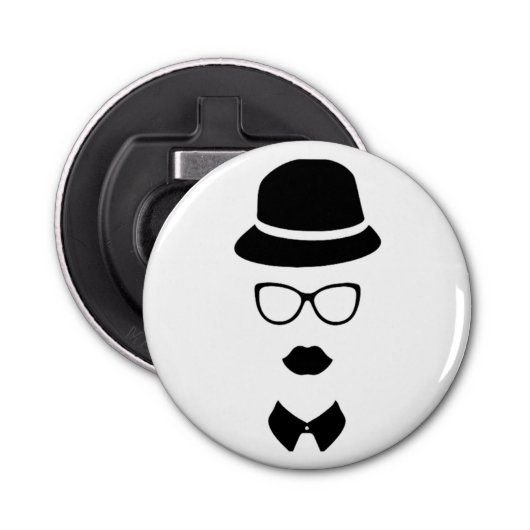 ヒップスターの顔の栓抜き 栓抜き (正面)